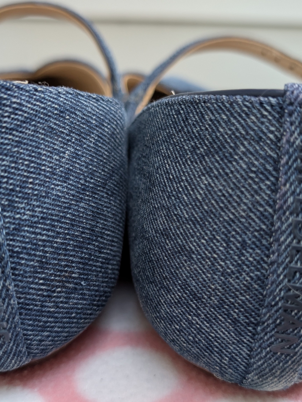 Sam Edelman Denim Blue Pointed Toe SlingPointed Toe Denim Mary Jane Flats - Blue - Picture 7 of 8